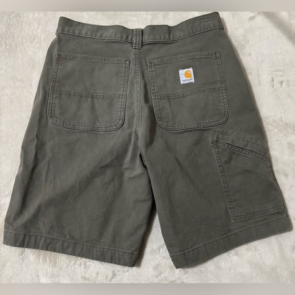 Carhartt Men's Loose Fit Olive Green Shorts - Picture 2 of 4